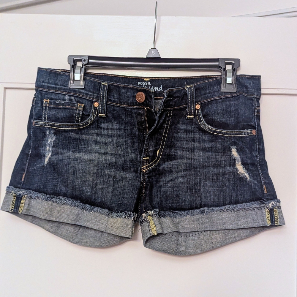 Fossil Women's Dark Wash Jean Shorts